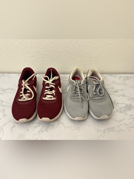 Nike Shoes - Nike Womens Tanjun Red Burgundy Gray White Running Shoes Sz 6.5 Lot Of 2